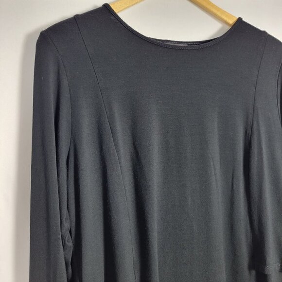 J. Jill Wearever Collection Women's Black Long Sleeve Modern Tunic Top Size M - Picture 2 of 15